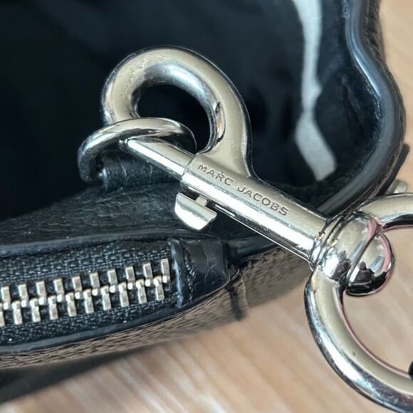 Marc Jacobs Gotham City Tote Crossbody Handbag Black Pebbled Leather - Picture 11 of 16